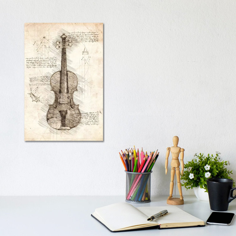 Violin by Cornel Vlad - Wrapped Canvas Print, 30.48cm H x 20.32cm W