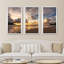 Coucher de soleil dans la baie de Hanalei - ensemble de 3 reproductions de photos sur acrylique-22483095