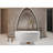 67" Linear Acrylic Freestanding Bathtub,Stand Alone Soaker Tub, Glossy White Acrylic, Toe-Tap Chrome Drain, Cupc Certified