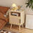 Nightstand Side Table With Open Shelf