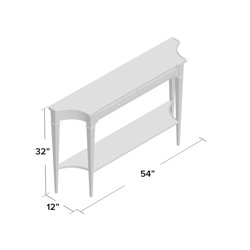Marseille 54'' Solid Wood Top Console Table