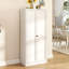 Rangement réglable pour garde-manger de 61 po en métal blanc de 61 po avec 4 tablettes (capacité de 110 lb), organisateur de garde-manger autoportant robuste pour la cuisine, le garde-manger et le salon-272532976