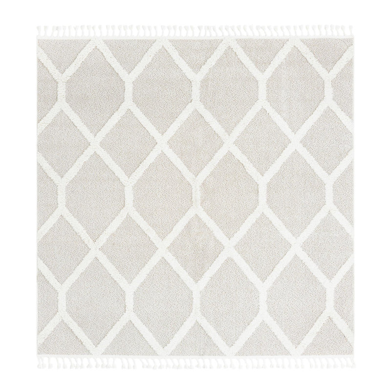 Geometric Indoor Rug, Square 7'10"