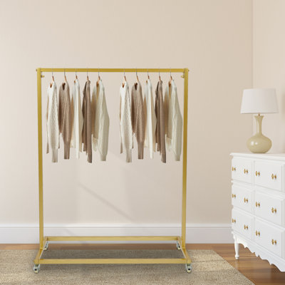Ramsy 39.4'' Metal Rolling Clothing Rack