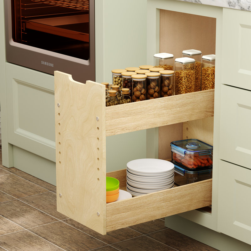 Hasancan Pull Out Pantry, 18.5" H x 10.5" W x 21.42" D