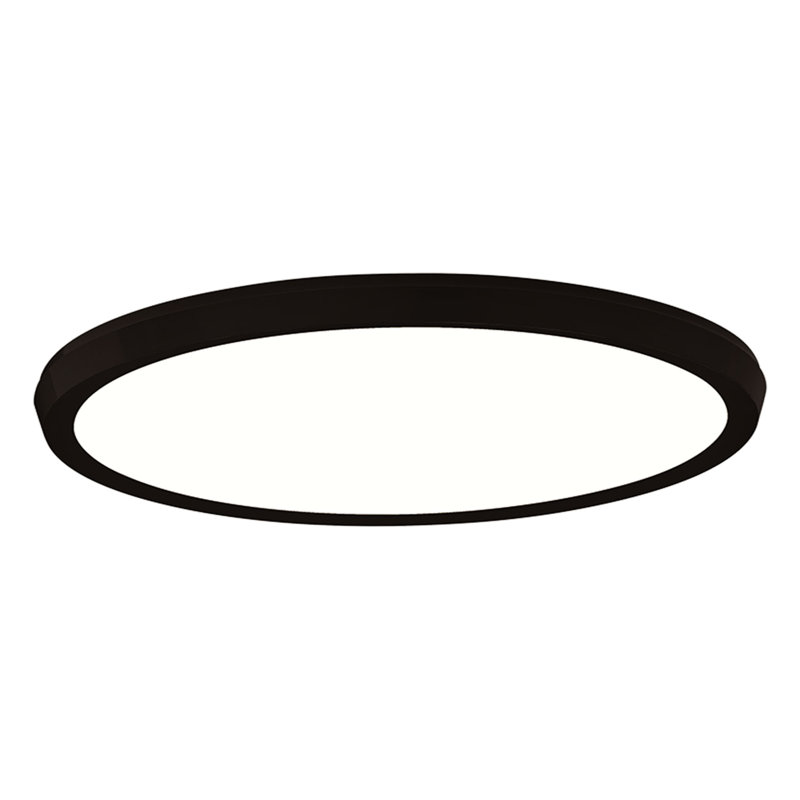 Plafonnier encastré à DEL Argo, H 1 po x l 15,5 po x P 15,5 po, 3500K, Noir mat