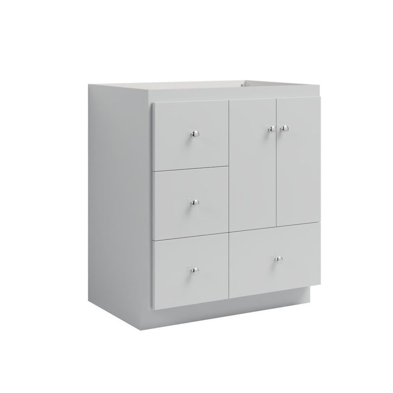 Slab 30 in. W x 21 in. D x 34.5 in. H Bath Vanity Cabinet without Top in Dewy Morning, Dewy Morning