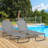 Set Of 2 Folding Chaise Lounge Chairs With 5-Level Reclining Back For Outdoor Beach Pool Yard Patio Use-430450565