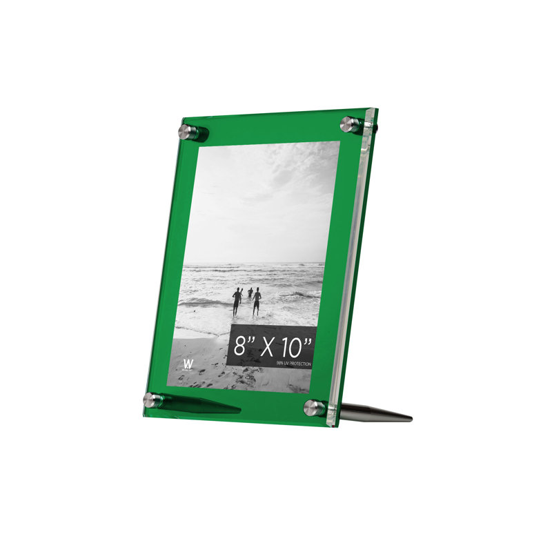 Cadre de table vert 8 x 10 po avec quincaillerie graphite Wexel Art, Vert Kelly / graphite