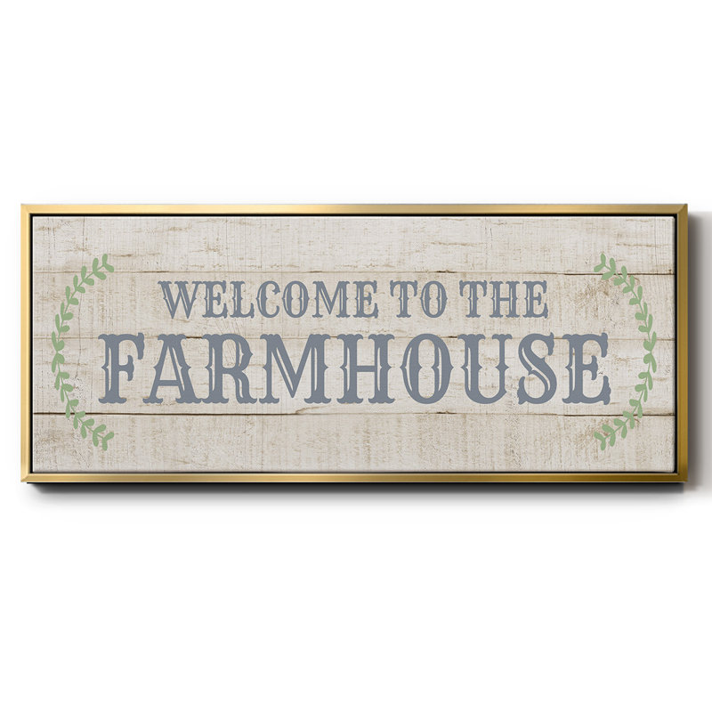 Welcome to the Farmhouse - Toile encadrée, H 12 po x l 30 po