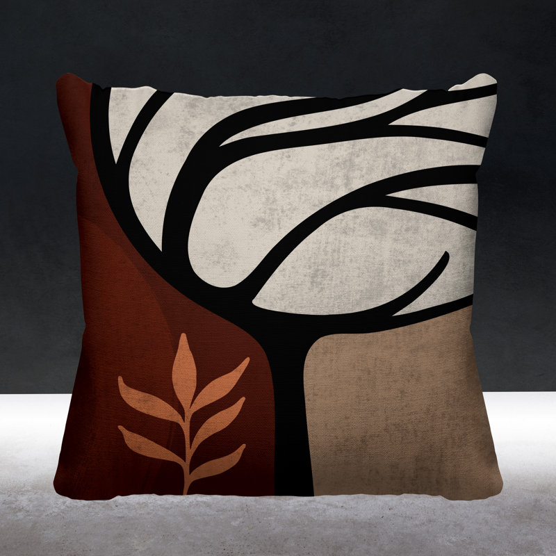Housse de coussin d'extérieur carré Winston, 17 po x 17 po, Brun, Carré
