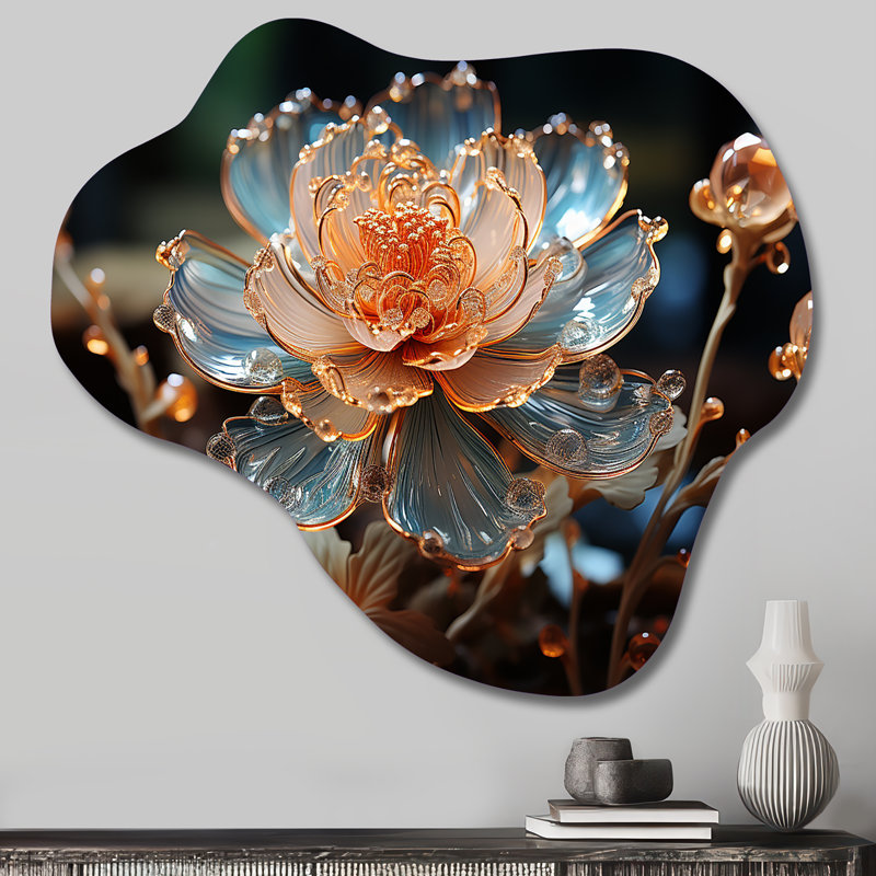 Conard - Art floral asymétrique en métal, sculpture murale en métal nuage, H 28 po x l 25 po