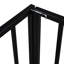 Grand lit de sol en métal noir - avec clôture et porte, ajoute du style au cadre de la chambre à coucher et à la porte pour une utilisation polyvalente-130040769-130040772
