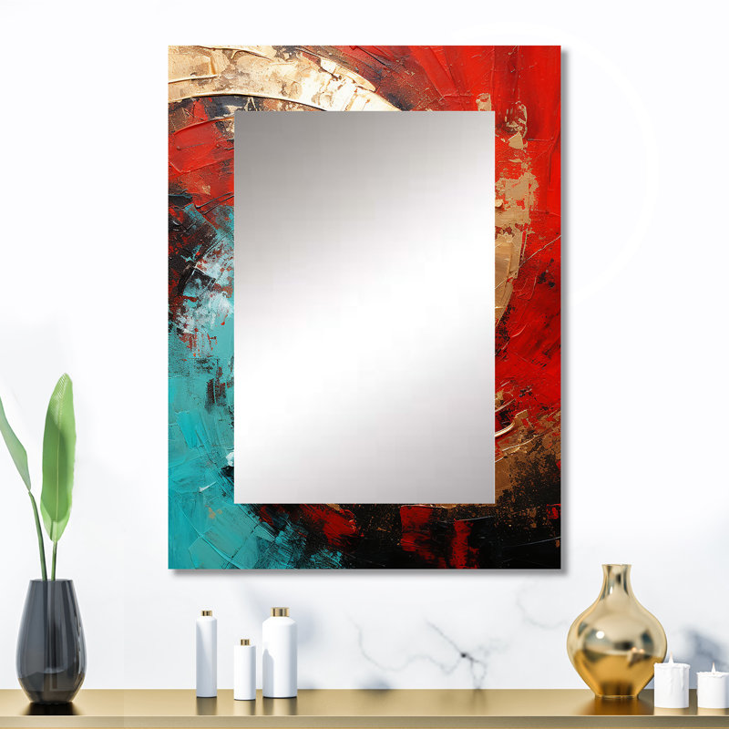 Red Blue Majestic Motion Spiral III - Abstract, 32 po x 24 po