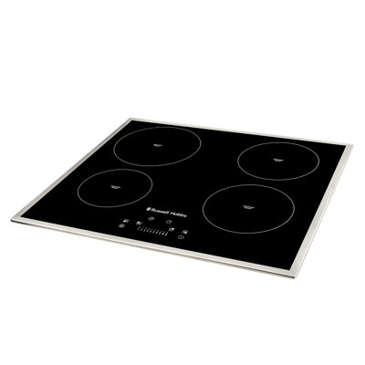 Russell Hobbs Rh60ih414b, 59cm 4 Zone Induction Hob With Touch Control And Frame In Black