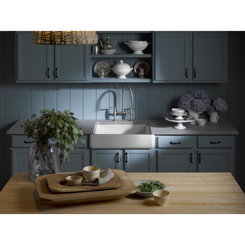 Whitehaven 30" L x 22" W Farmhouse Kitchen Sink, Almond