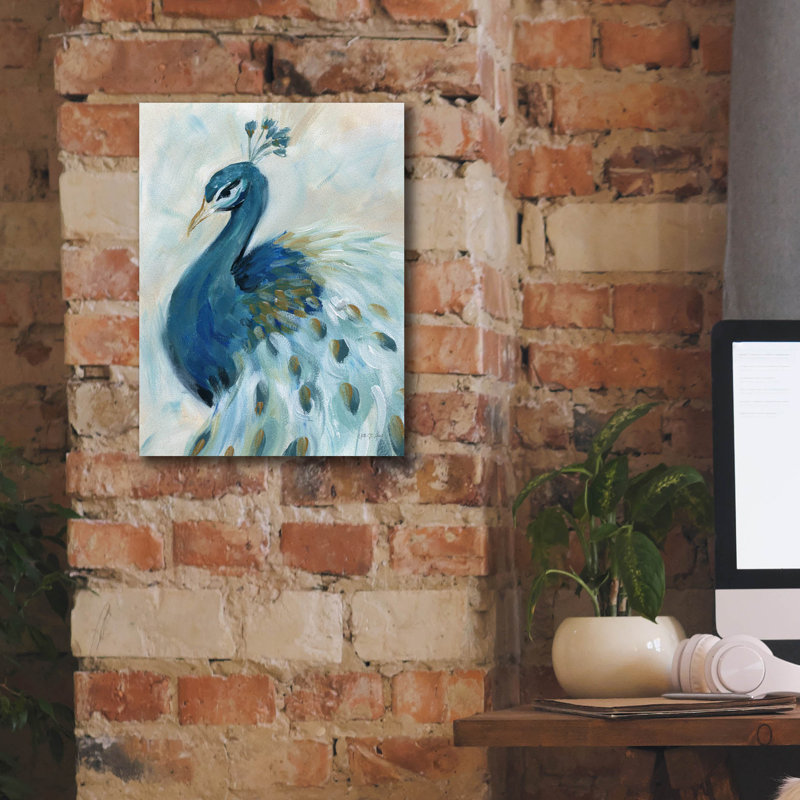 «Epic Graffiti», «Pretty Peacocks 2» par Yvette St. Amant, art mural sur toile, H 16 po x l 12 po x P 0,75 po