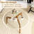 Glass Coffee Table, Small Round Coffee Tables With Solid Wood Legs, Mid Century Modern Center Table With Glass Top For Small Spaces, Living Room, 31.5x31.5x15.4