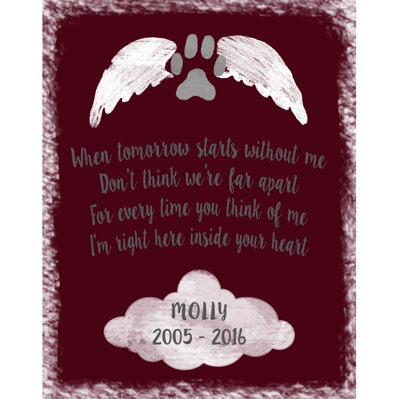 " Pet Memorial ", Berry Red, Yes