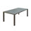 Outdoor Dining Table, Square Slatted Metal Patio Table, Modern Table
