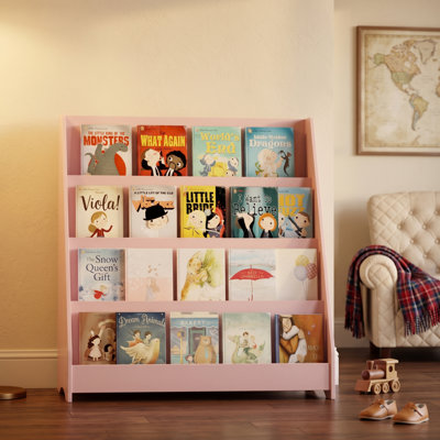 34.6" 4-Tier Kids Bookshelf with Forward-Facing Display