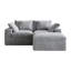Canapé modulaire modulaire avec 3 sièges, style minimaliste moderne compressé, canapé-lit confortable pour le salon, gris clair-1951087935