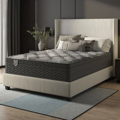 Matelas de refroidissement hybride moelleux très grand LUMERIS - ressorts en acier de 13 po, mousse viscoélastique gélifiée et technologie de refroidissement double pour soulager la pression et soutenir
