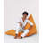 Original Garden Bean Bag Chair, Solid Orange, 57.1 x 13.8 x 35.4 inches | Waterproof 100% Polyester Fabric | 100% Recycled Styrofoam Bead Foam, Max Weight Capacity 440 lbs | Hidden Double Zipper System, Perfect for Outdoor Relaxation-421600996