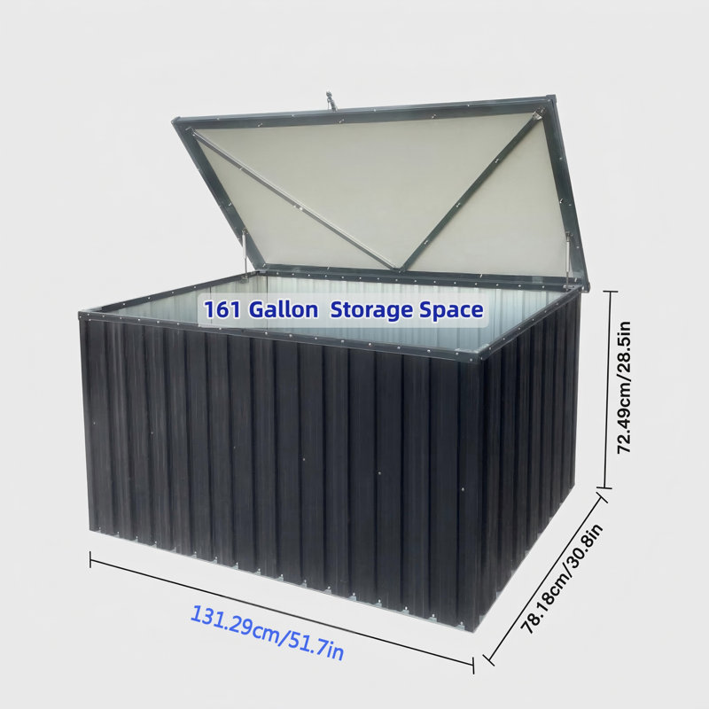 Petit contenant de rangement extérieur en métal pour usage général