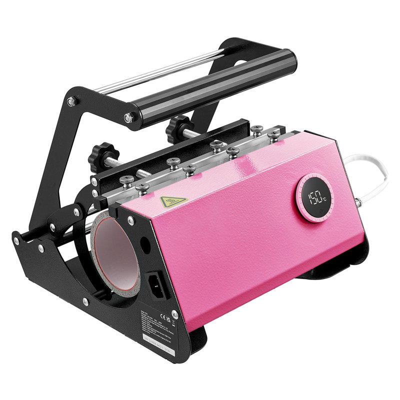 Presse à chaud rose pour gobelets de 325 à 890 ml, imprimante à sublimation pour tasses droites et fines, gants et ruban adhésif inclus, trousse de création de cadeaux à faire soi-même