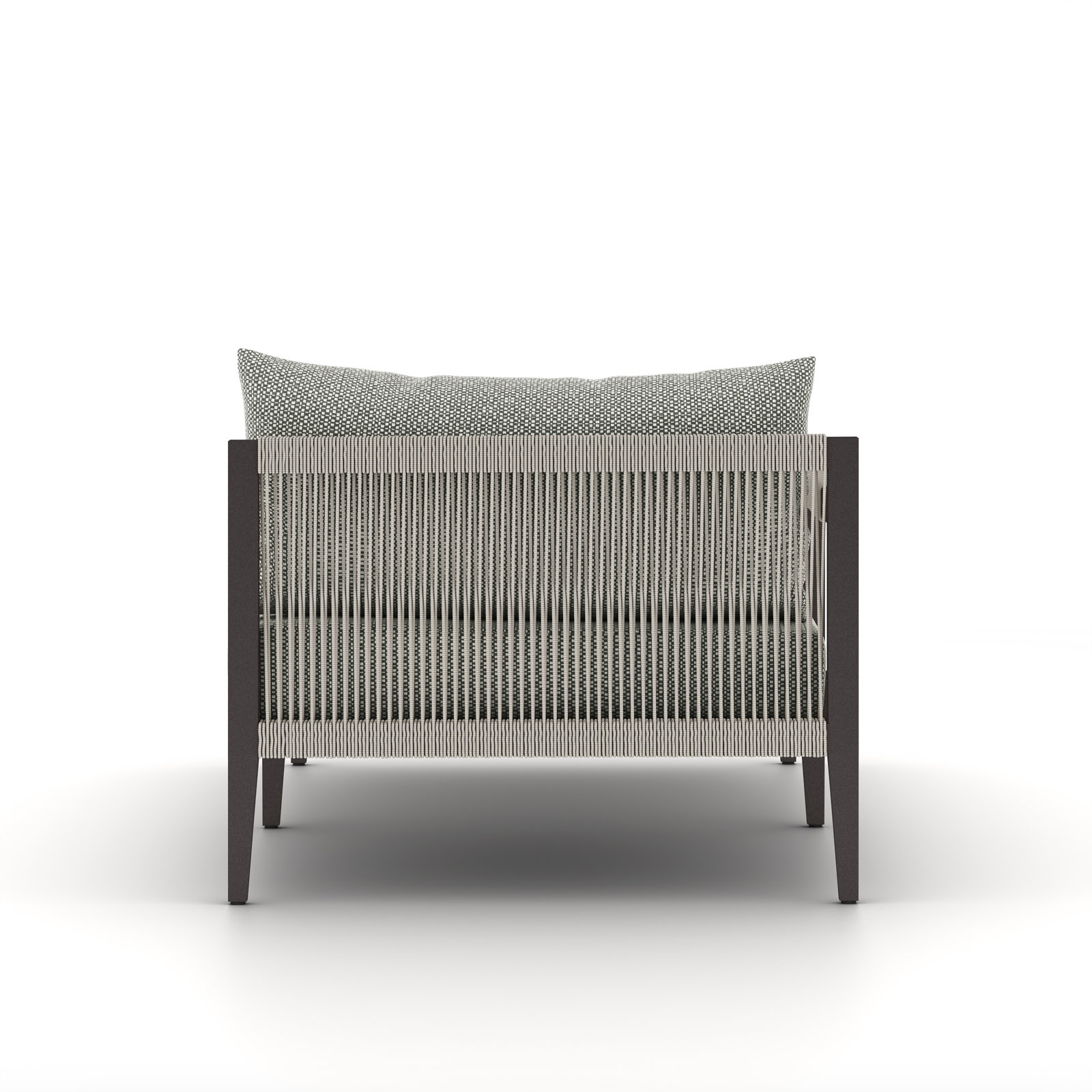 Kristine 33'' Outdoor Teak Chaise Lounge, Ash, Black/Gray