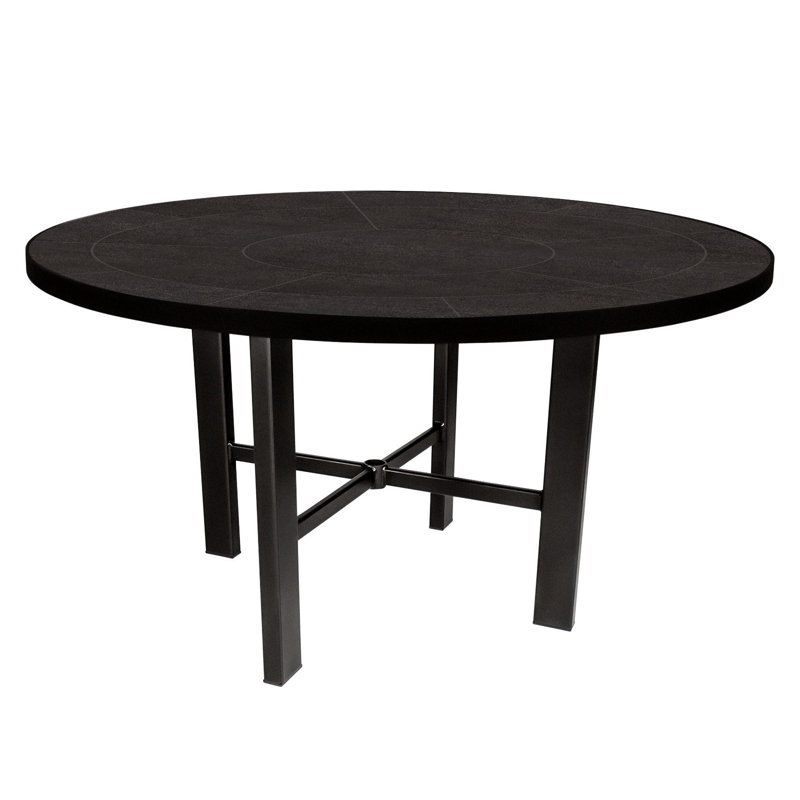 Tables Outdoor Round Bar Table, Venice Beach, Carbon Black, 29.5" H x 54" W x 54" D