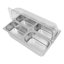 Contenant alimentaire rectangulaire en acier inoxydable avec couvercle