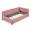 Lit de jour rembourré avec base de canapé-lit sans sommier, tissu en lin-825280835-825280832