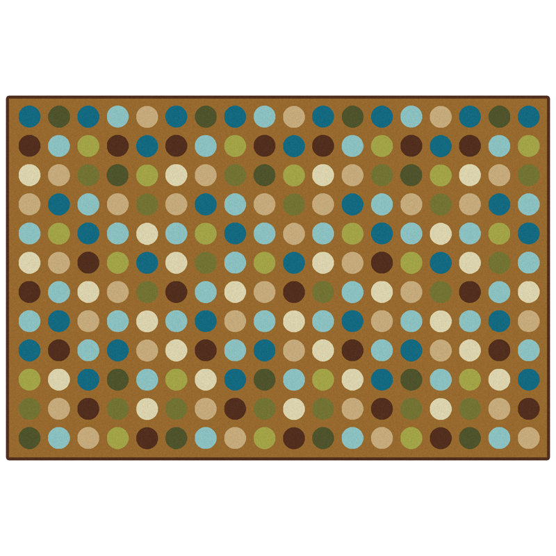 Tapis en nylon touffeté lavable Retro Microdots, Rectangle 3 pi x 4 pi 6 po