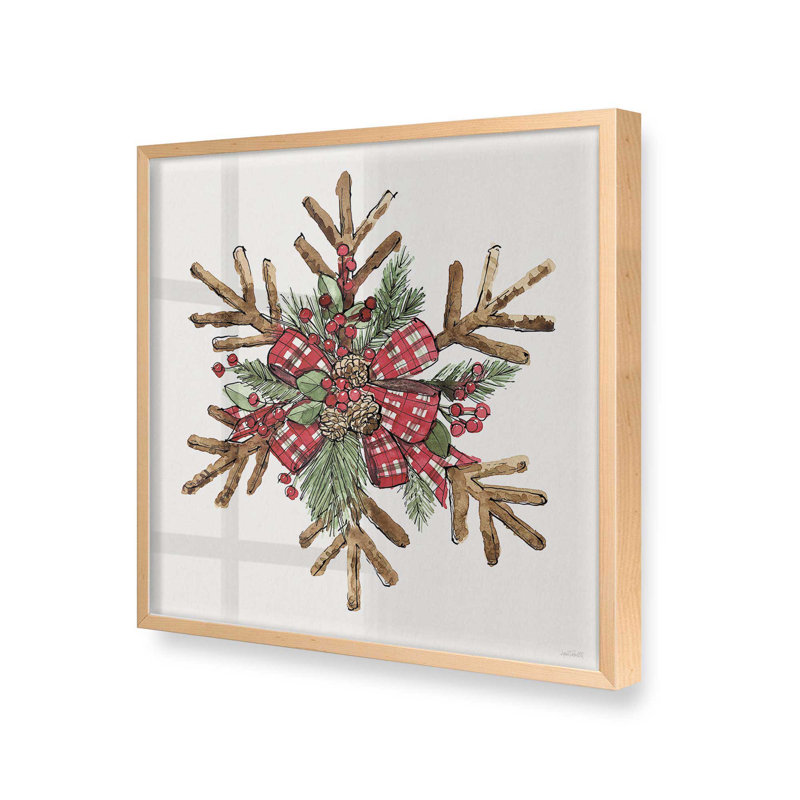 20 po x 20 po Vintage Wreath II, Cadre en érable brut, bois massif, H 17,5 po x l 17,5 po