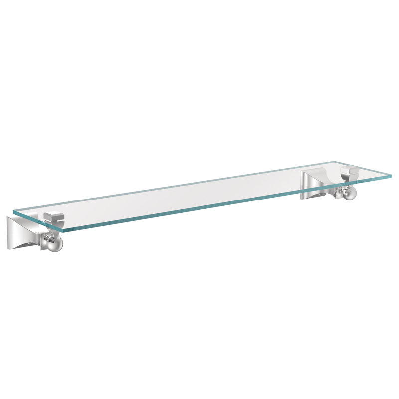 Tablette en verre Retreat, Chrome