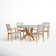Justin 4 - Person Teak Wood Patio Dining Set with Round Table