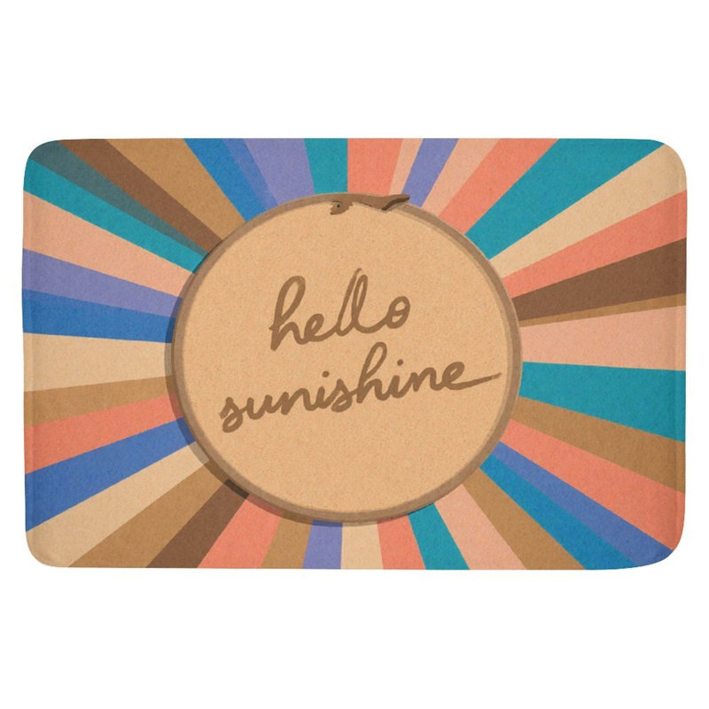 Tapis pour salle de bain Hello Sunshine Hoop, 16 x 24