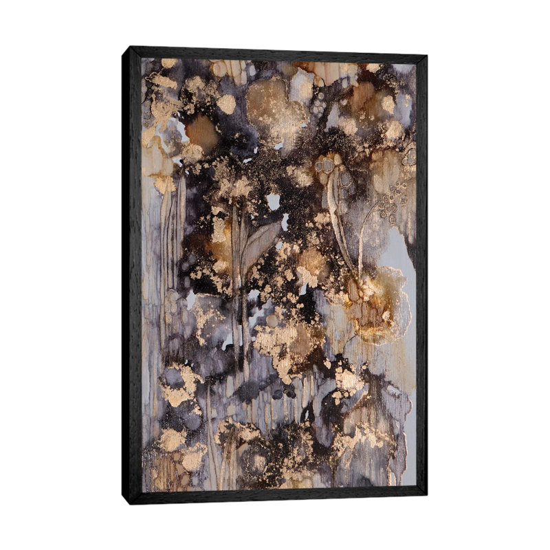 The Watcher II by Mishel Schwartz - Painting on Canvas, 66.04cm H x 45.72cm W x 3.81cm D, Black Floater Framed