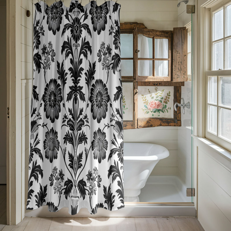 Timeless Designs - Rideau de douche standard 1 pièce, H 74 po x l 71 po