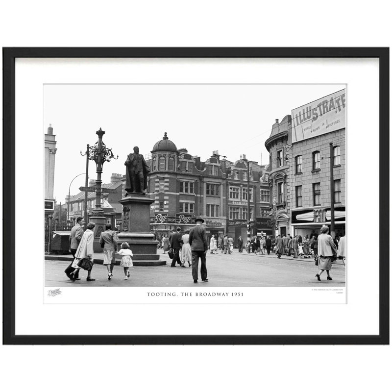 Tooting, The Broadway 1951 by Francis Frith - Single Picture Frame Print, 40cm H x 50cm W x 2.3cm D