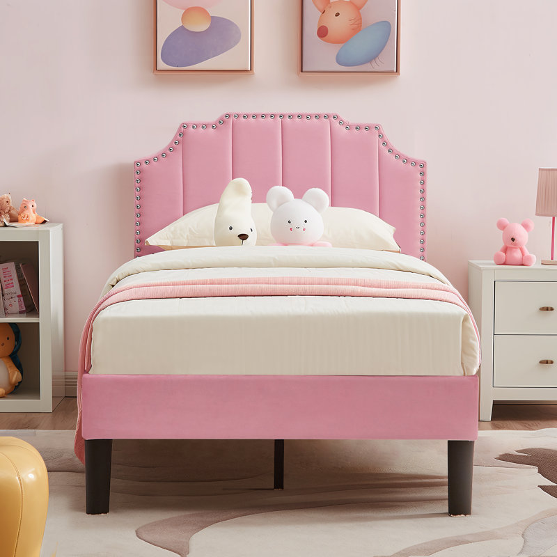 Bedroom Set Bed Frame And Nightstand 2 Piece(Set Of 2), Twin