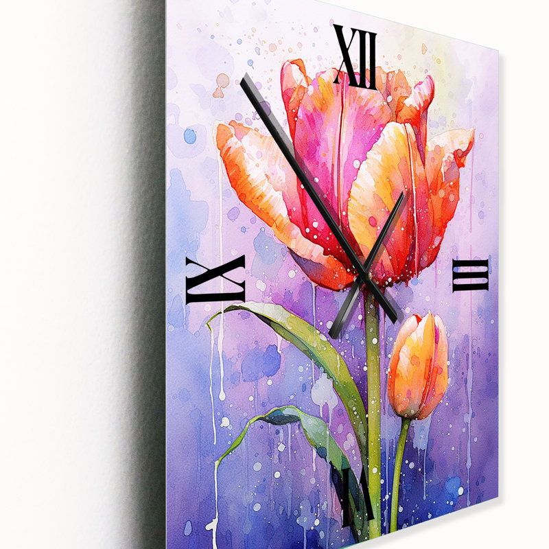 Horloge murale moderne Tulip, Moyen