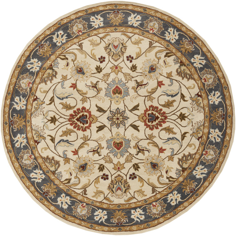 BuckHill Oriental Hand-Tufted Wool Tan Area Rug