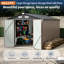 Remise de rangement extérieure en métal 8 x 12 pi - Porte verrouillable et évent pour la cour, le jardin, le patio et la pelouse