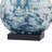 23.5'' Blue And White Glass Table Lamp For Living Room/bedroom