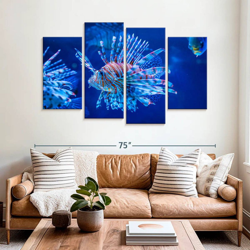 Poisson-lion aquarium Brampt, H 42 po x l 68 po