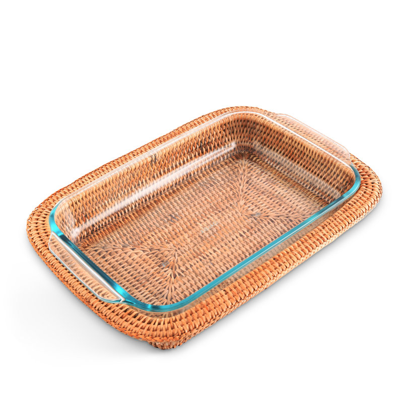 Vagabond House Rectangle Rattan Casserole Bakeware