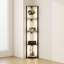 Mirtle LED Floor Lamp with Shelves 4-Tier Standing Lamp Black